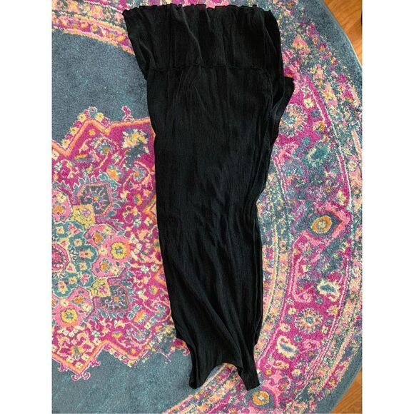 S. Ryan Designs Women's Black Creped Sleeveless Silk Midi Dress Size Small - Picture 5 of 9